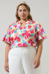 Yani Floral Barcy Smocked Top Curve